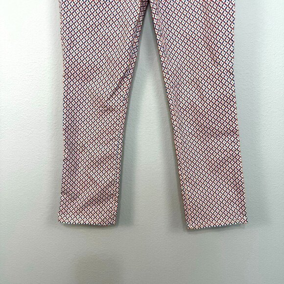 Tory Burch Womens Regan Cropped Straight Leg Jeans Geometric Cream Size 27 Women - Picture 3 of 15